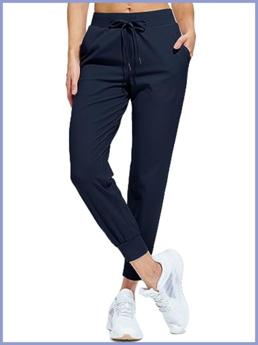 Women's Joggers Athletic Sweatpants Tapered Leg Mid Rise Drawstring Pockets